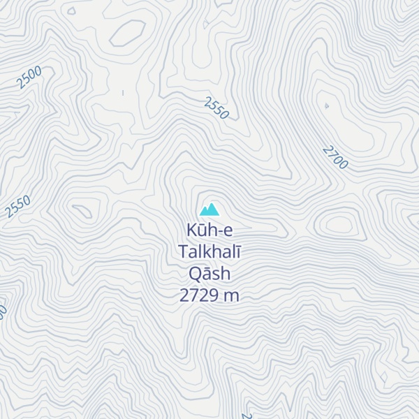 Map of Kūh-e Talkhalī Qāsh