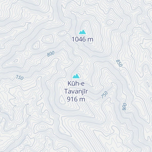 Map of Kūh-e Tavanjīr