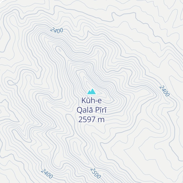 Map of Kūh-e Qalā Pīrī