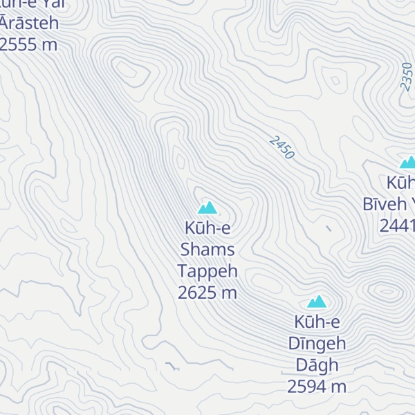 Map of Kūh-e Shams Tappeh