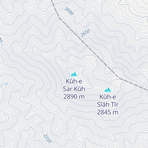 Map of Kūh-e Sar Kūh