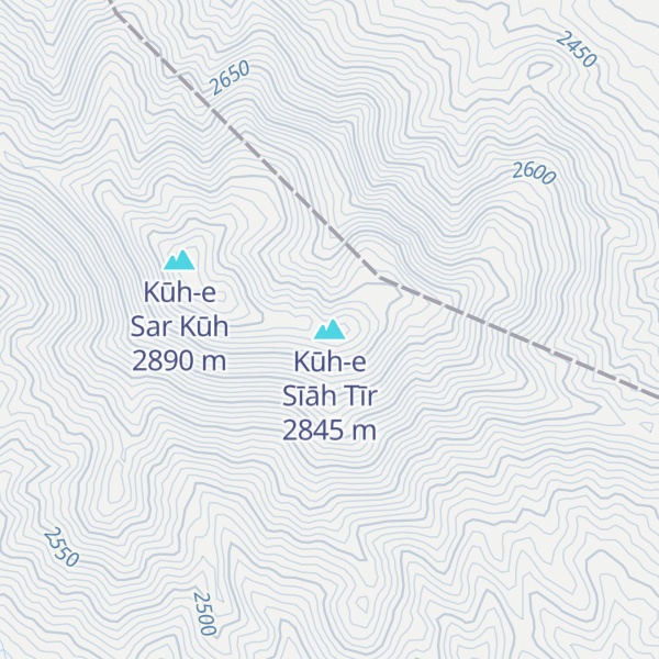 Map of Kūh-e Sīāh Tīr