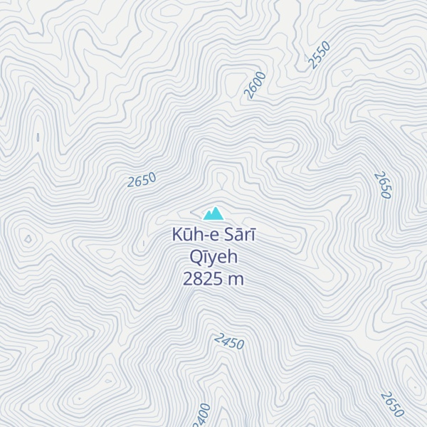 Map of Kūh-e Sārī Qīyeh