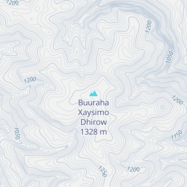 Map of Buuraha Xaysimo Dhirow