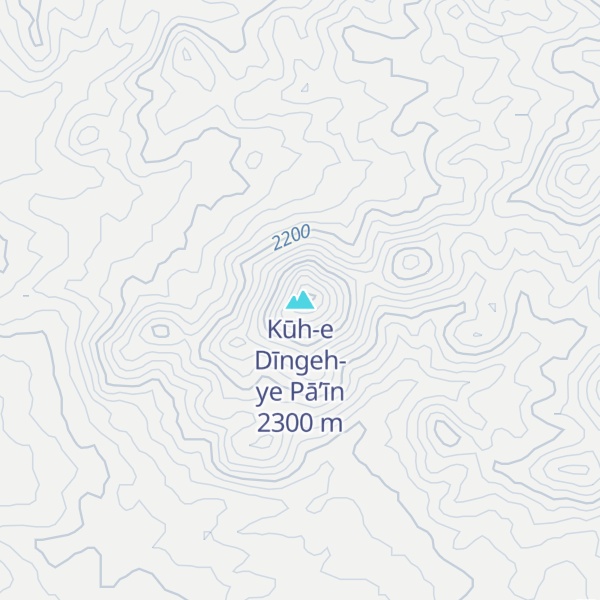 Map of Kūh-e Dīngeh-ye Pā’īn