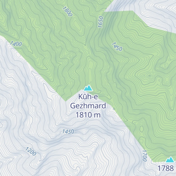 Map of Kūh-e Gezhmard