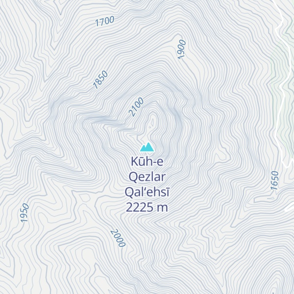 Map of Kūh-e Qezlar Qal‘ehsī
