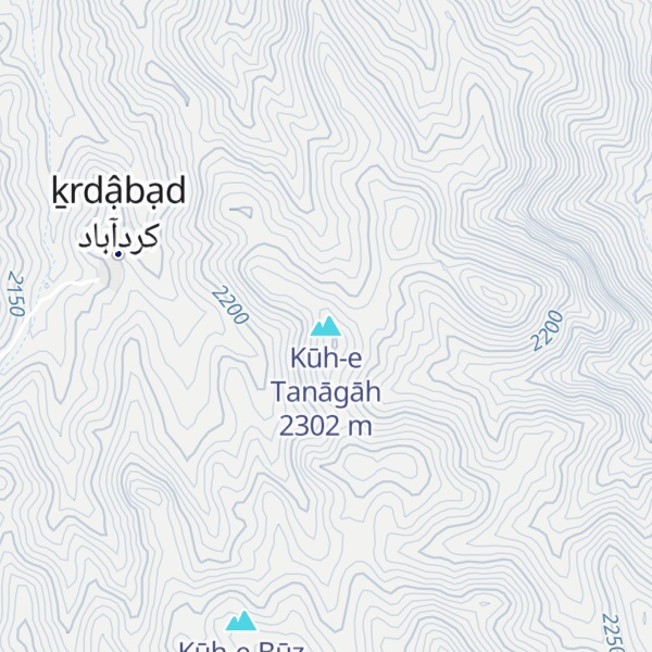 Map of Kūh-e Tanāgāh