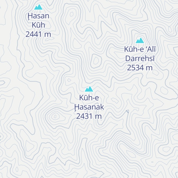 Map of Kūh-e Ḩasanak