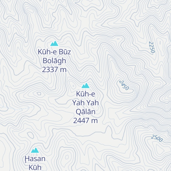 Map of Kūh-e Yah Yah Qālān