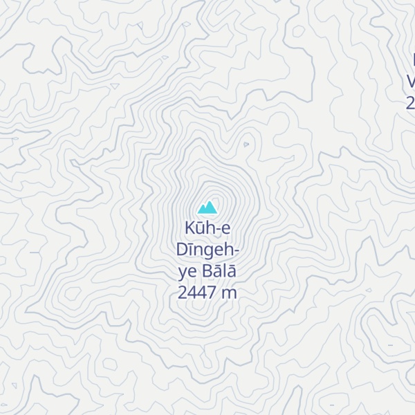 Map of Kūh-e Dīngeh-ye Bālā