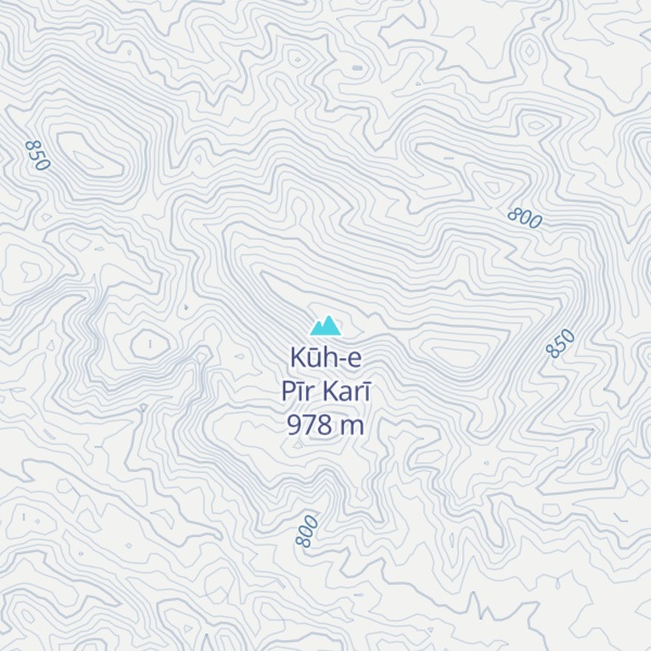 Map of Kūh-e Pīr Karī