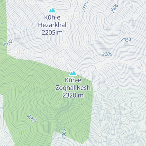 Map of Kūh-e Z̄oghāl Kesh