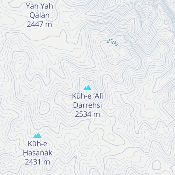 Map of Kūh-e ‘Alī Darrehsī