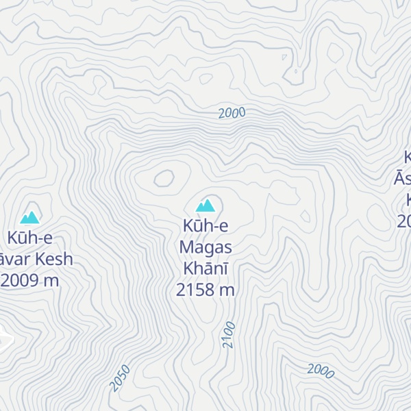 Map of Kūh-e Magas Khānī
