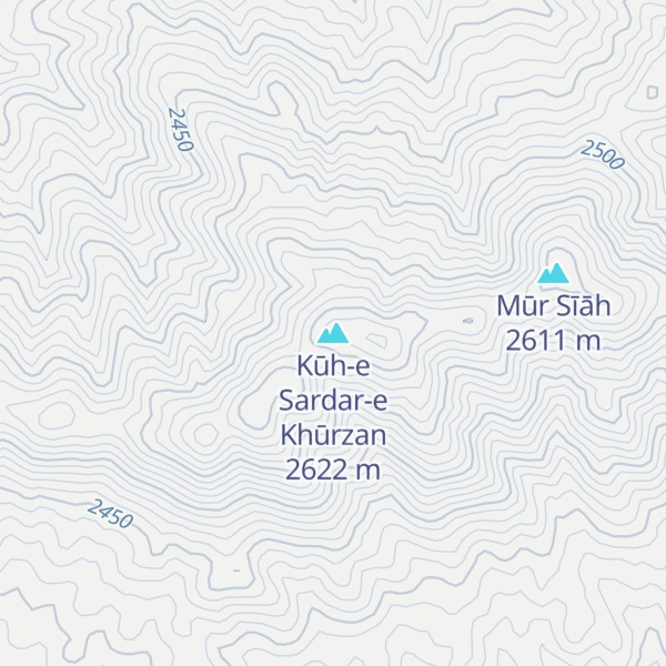 Map of Kūh-e Sardar-e Khūrzan