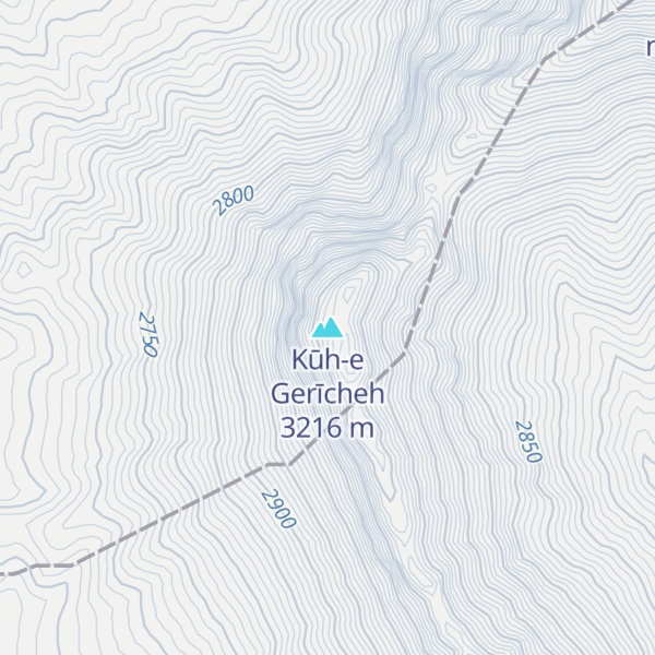 Map of Kūh-e Gerīcheh