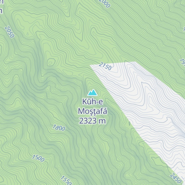 Map of Kūh-e Moşţafá