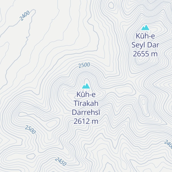 Map of Kūh-e Tīrakah Darrehsī