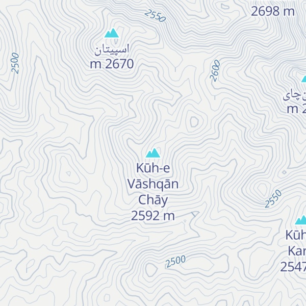 Map of Kūh-e Vāshqān Chāy