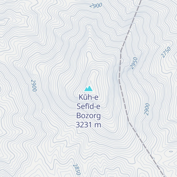 Map of Kūh-e Sefīd-e Bozorg