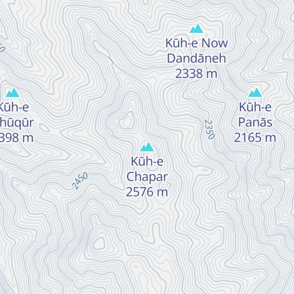 Map of Kūh-e Chapar