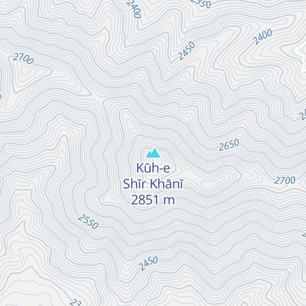 Map of Kūh-e Shīr Khānī