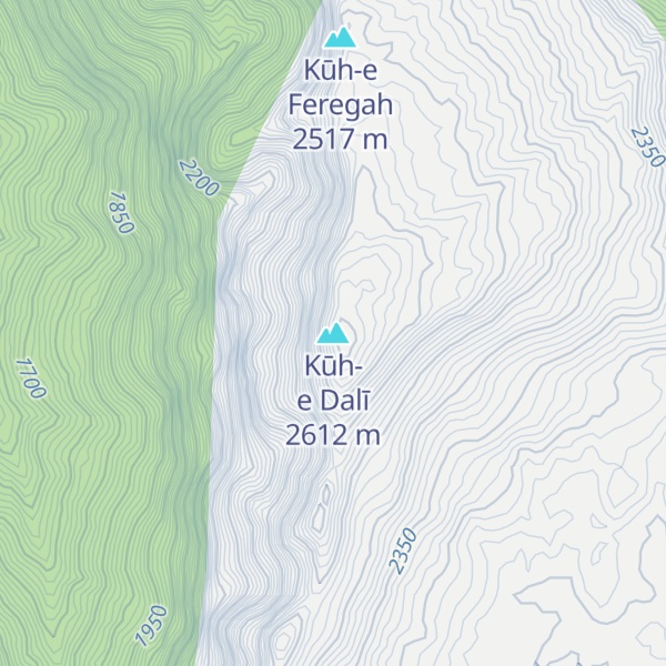 Map of Kūh-e Dalī