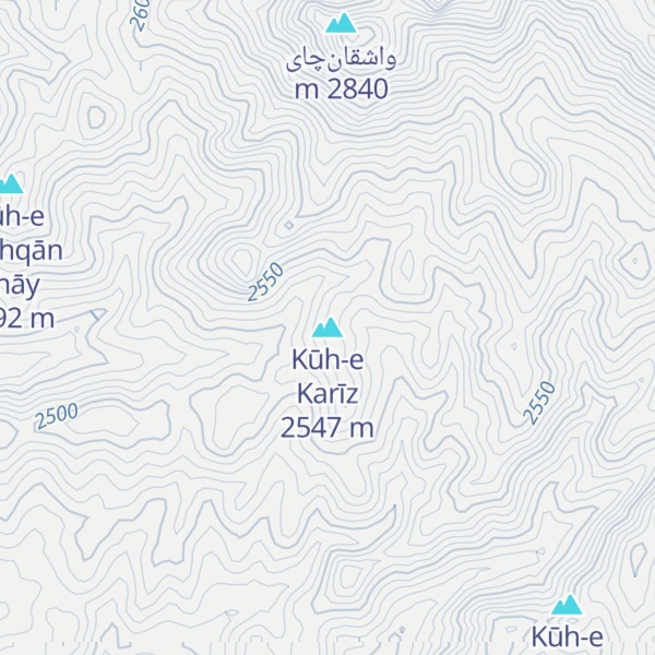 Map of Kūh-e Karīz