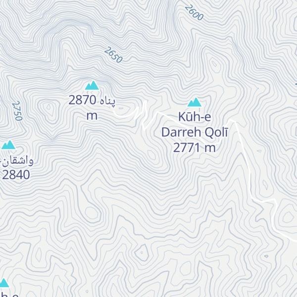 Map of Kūh-e Yūrd Moşţafā