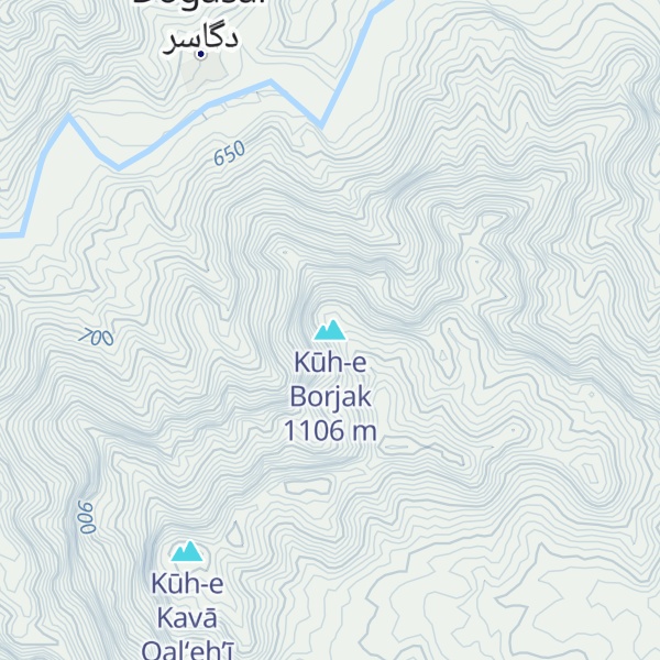 Map of Kūh-e Borjak
