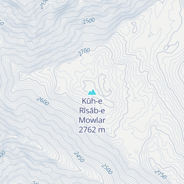Map of Kūh-e Rīsāb-e Mowlar