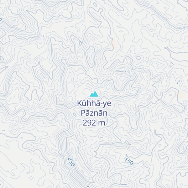 Map of Kūhhā-ye Pāznān
