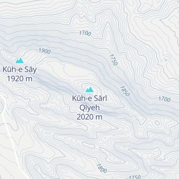 Map of Kūh-e Sārī Qīyeh