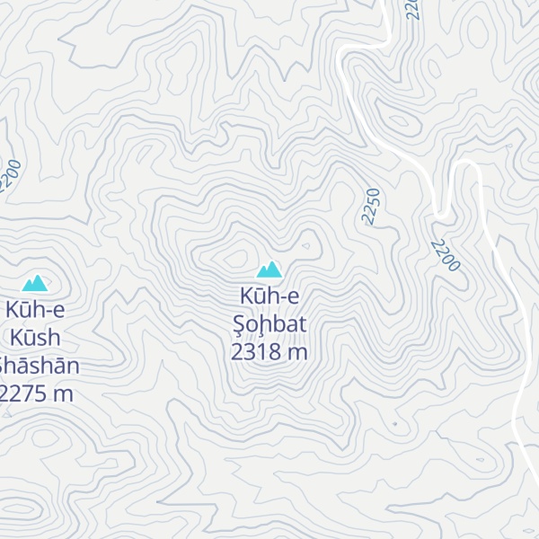 Map of Kūh-e Şoḩbat