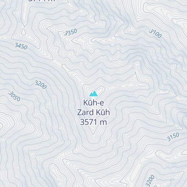 Map of Kūh-e Zard Kūh