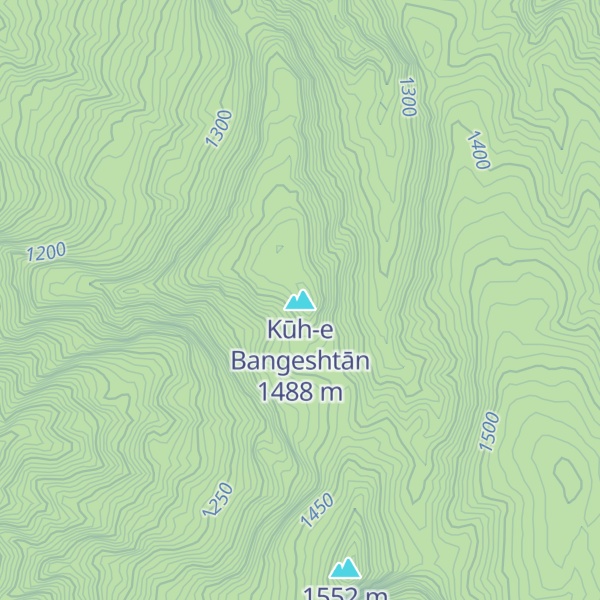 Map of Kūh-e Bangeshtān