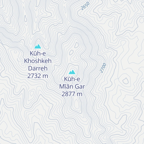 Map of Kūh-e Mīān Gar