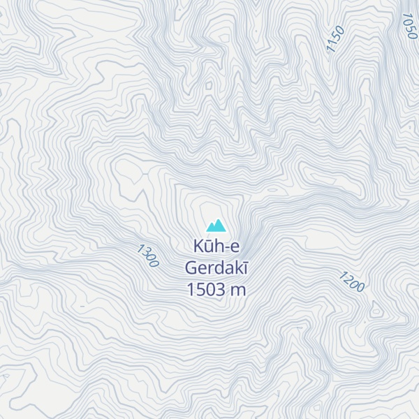 Map of Kūh-e Gerdekī