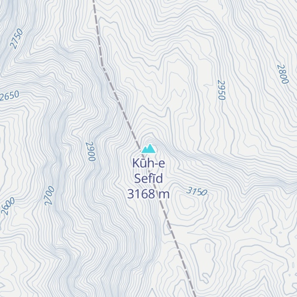 Map of Kūh-e Sefīd