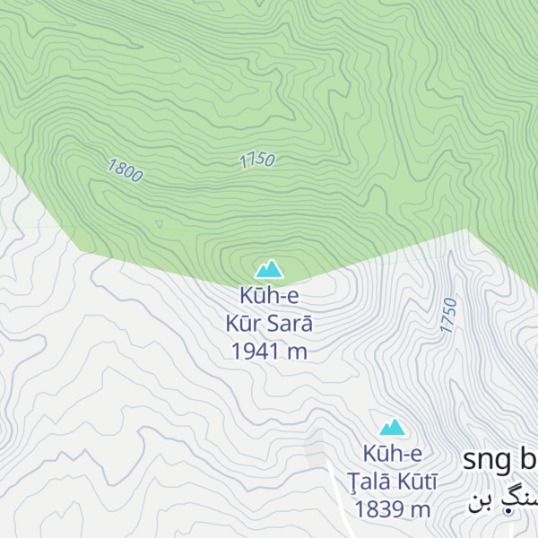 Map of Kūh-e Kūr Sarā