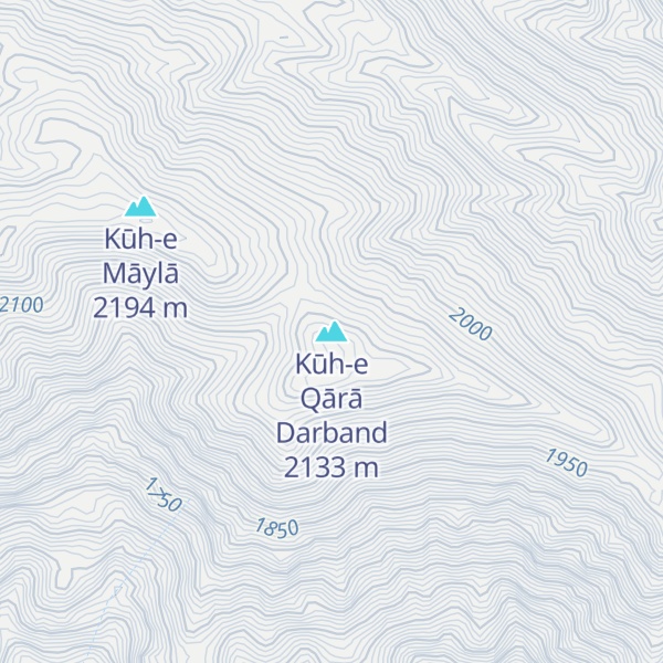 Map of Kūh-e Qārā Darband