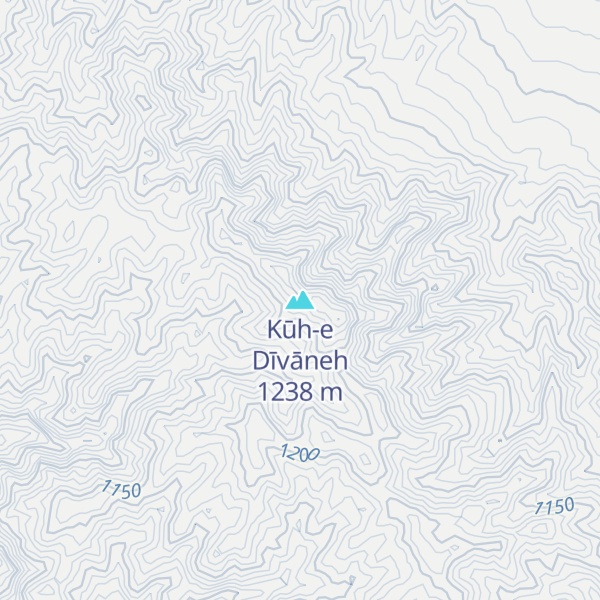 Map of Kūh-e Dīvāneh