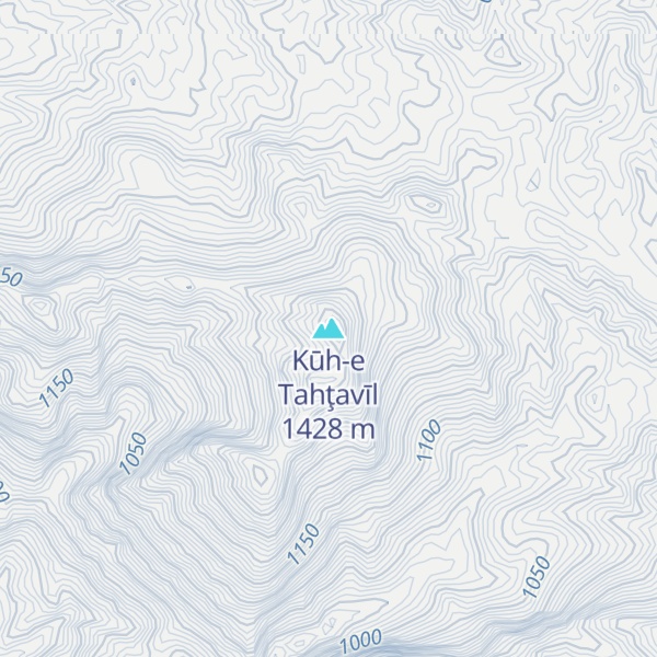 Map of Kūh-e Tahţavīl