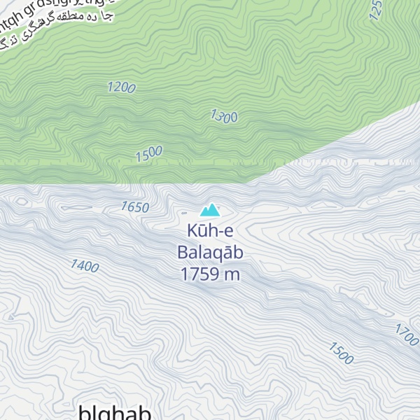 Map of Kūh-e Balaqāb