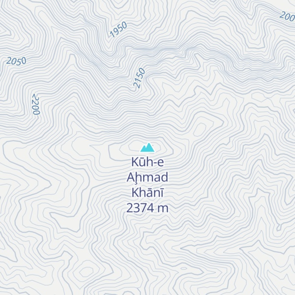 Map of Kūh-e Aḩmad Khānī