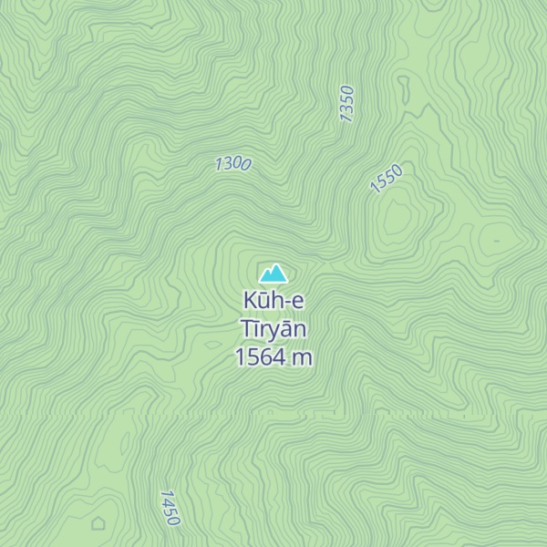 Map of Kūh-e Tīryān