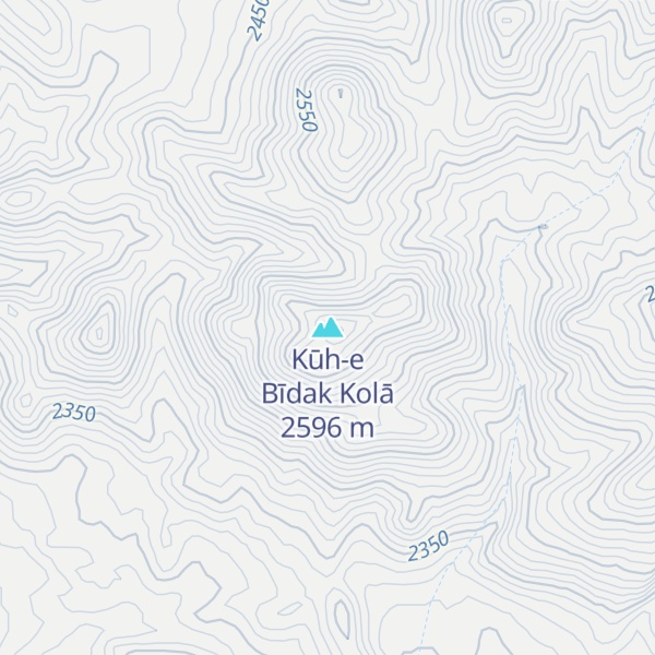 Map of Kūh-e Bīdak Kolā