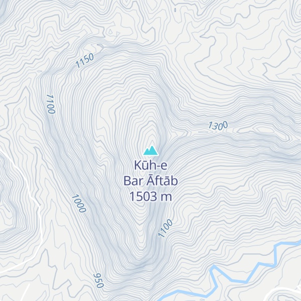 Map of Kūh-e Bar Āftāb
