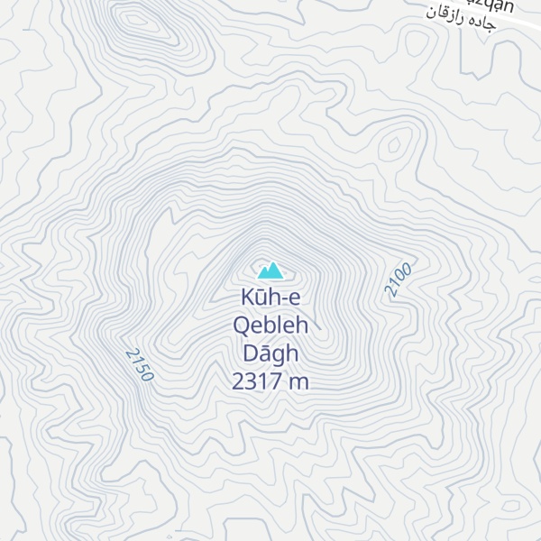 Map of Kūh-e Qebleh Dāgh